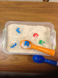 Letter & Number Rice Activity
