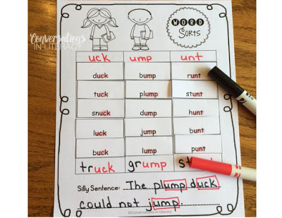 long and short vowel word sorts