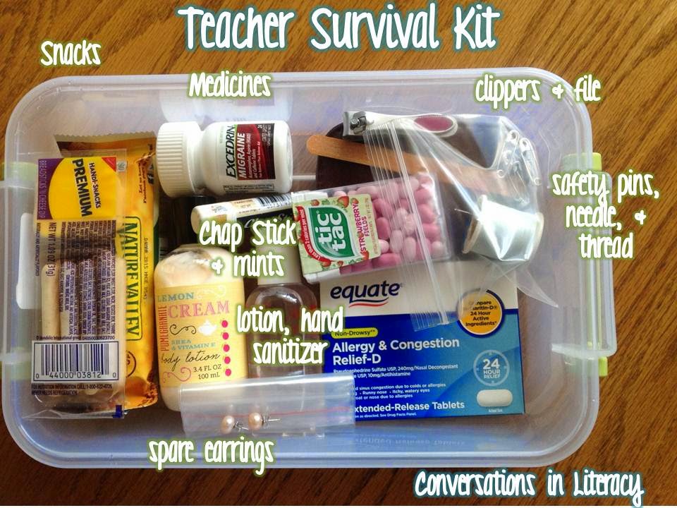 MUST HAVES!!! Build a Teacher Survival Kit Today!  Teacher survival,  Survival kit for teachers, School survival kits