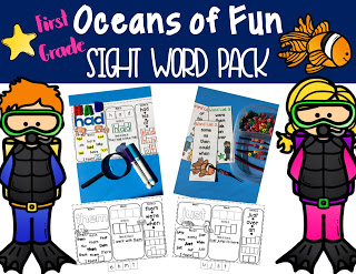 Sight Word Activity Pages and Review Cards for Literacy Centers