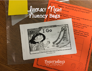 Family Literacy Night Camping Theme Fluency Bags