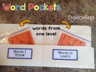 Sight word activities sight word pockets