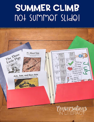 Using Summer Reading Folders for Summer Climb not Summer Slide