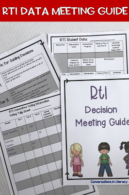 Tips for RTI Data meetings using RTI forms and graphs