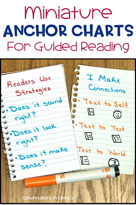 Tips for Creating Miniature Guided Reading Anchor Charts
