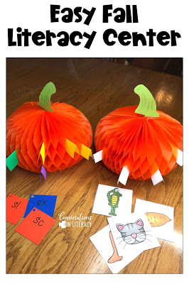 fall literacy centers pick a pumpkin