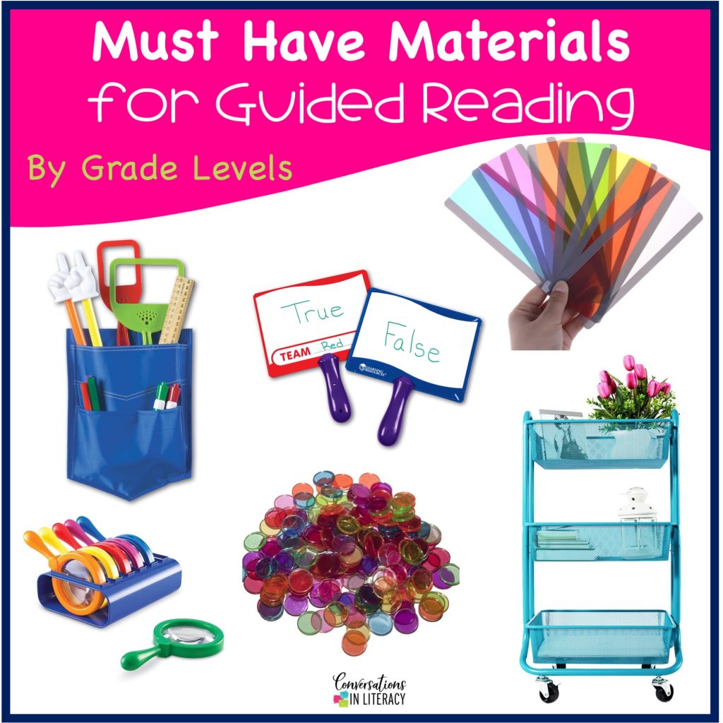 Guided reading must haves for organization and small group materials! #phonics #guidedreading #classroom #elementary #classroomorganization #conversationsinliteracy #kindergarten, #firstgrade #secondgrade #thirdgrade #fourthgrade #fifthgrade kindergarten, first grade 2nd grade, 3rd grade, 4th grade, 5th grade