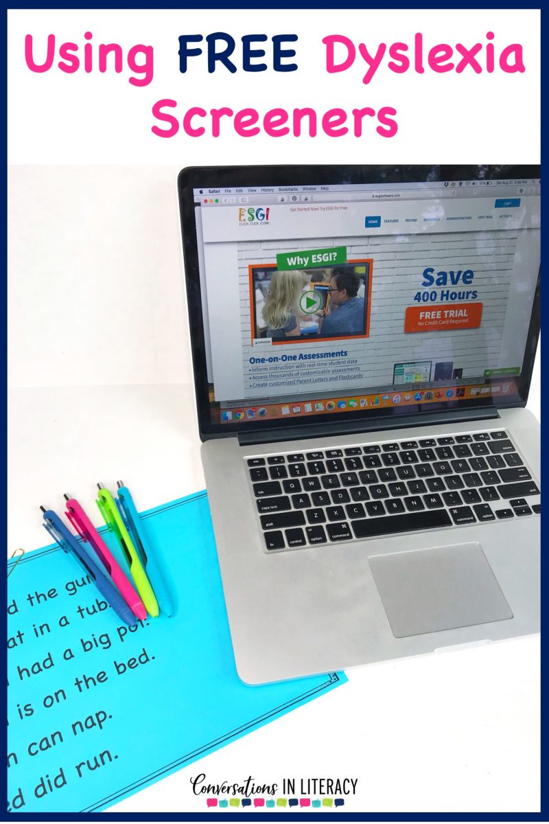 This free list of dyslexia screenings is a great resource for testing ...