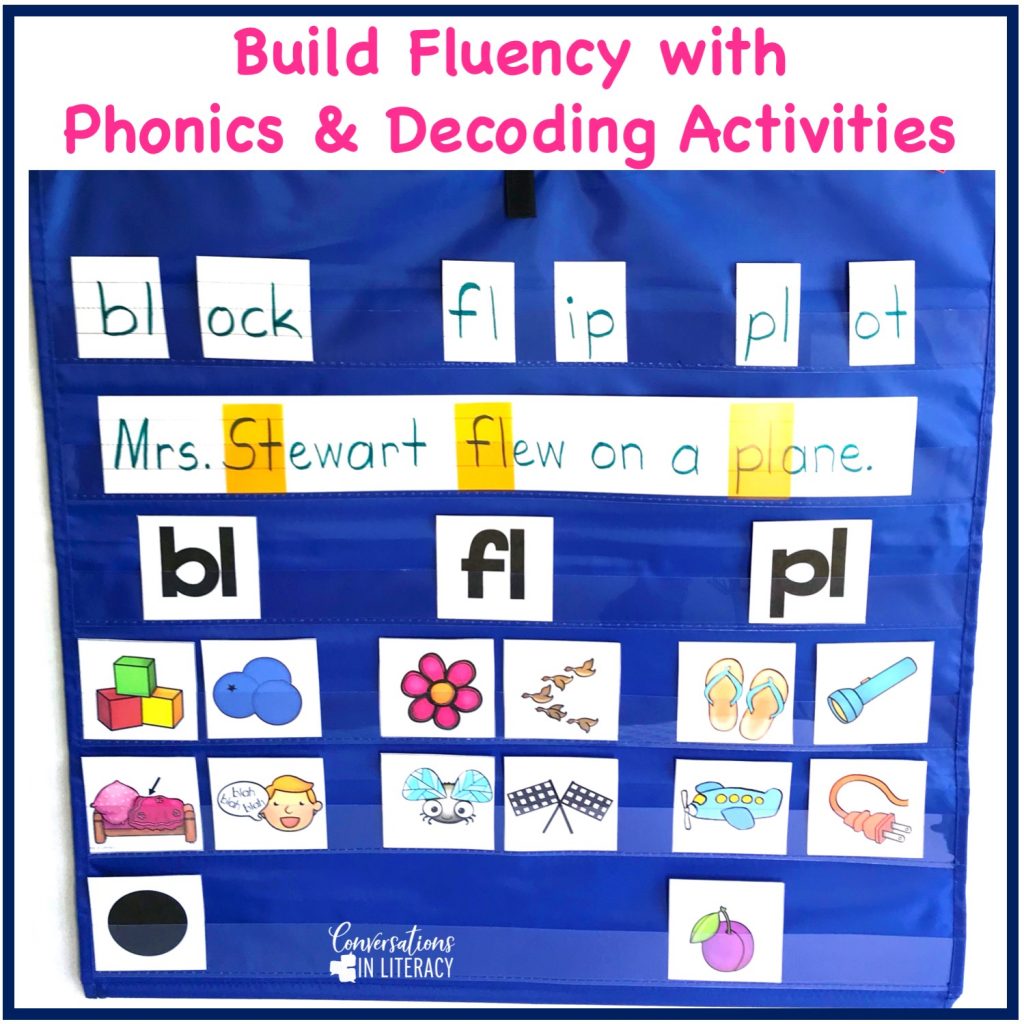 Building fluency with phonics and decoding activities. Hands on activities for kindergarten, first grade, second grade, and third grade.  Great for guided reading word work and struggling readers. #guidedreading #fluency #conversationsinliteracy #comprehension #phonics #decoding #classroom #elementary #thirdgrade #secondgrade #fifthgrade #kindergarten #firstgrade #comprehensionstrategies #anchorcharts #readinginterventions 2nd grade, 3rd grade