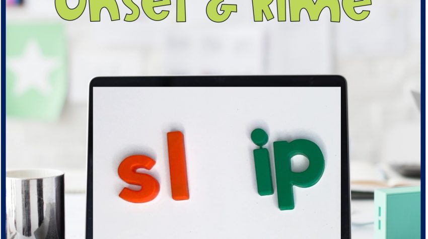 laptop on desk with magnetic letters by Conversations in Literacy