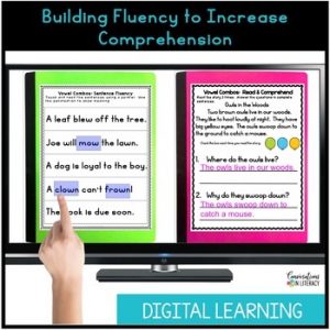 Digital Vowel Teams Phonics Word Work Fluency Intervention Binder For ...