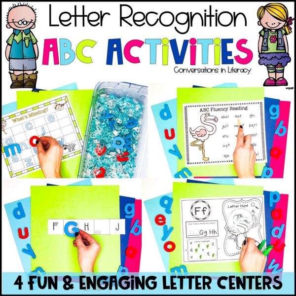 magnetic letters and letter games on colored paper by Conversations in Literacy