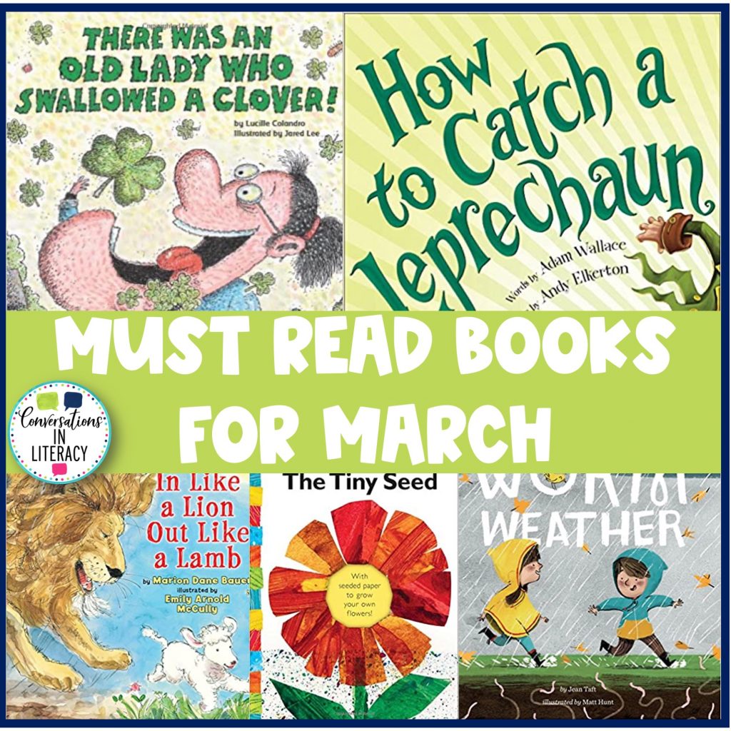 Collection of March books by Conversations in Literacy