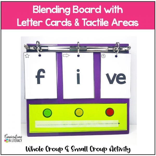 Purple notebook for blending board activities by Conversations in Literacy