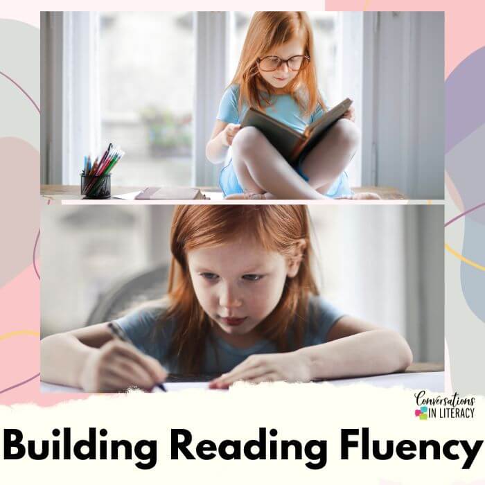 Girl reading a book and improving reading fluency by Conversations in Literary 