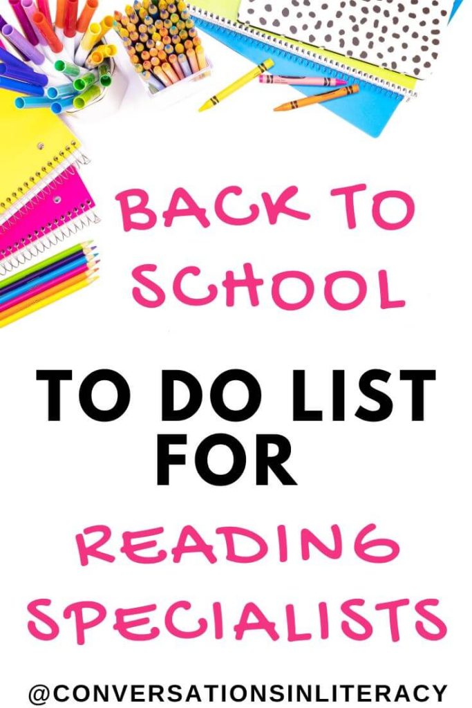 Reading interventionists supplies of colorful school supplies on white background by Conversations in Literacy