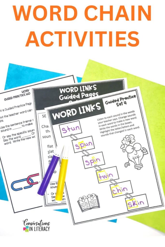Running out of ideas for meaningful reading interventions? These engaging phonics games and phonics activities use word chains word ladders to give students the decoding practice they actually need during reading activities.