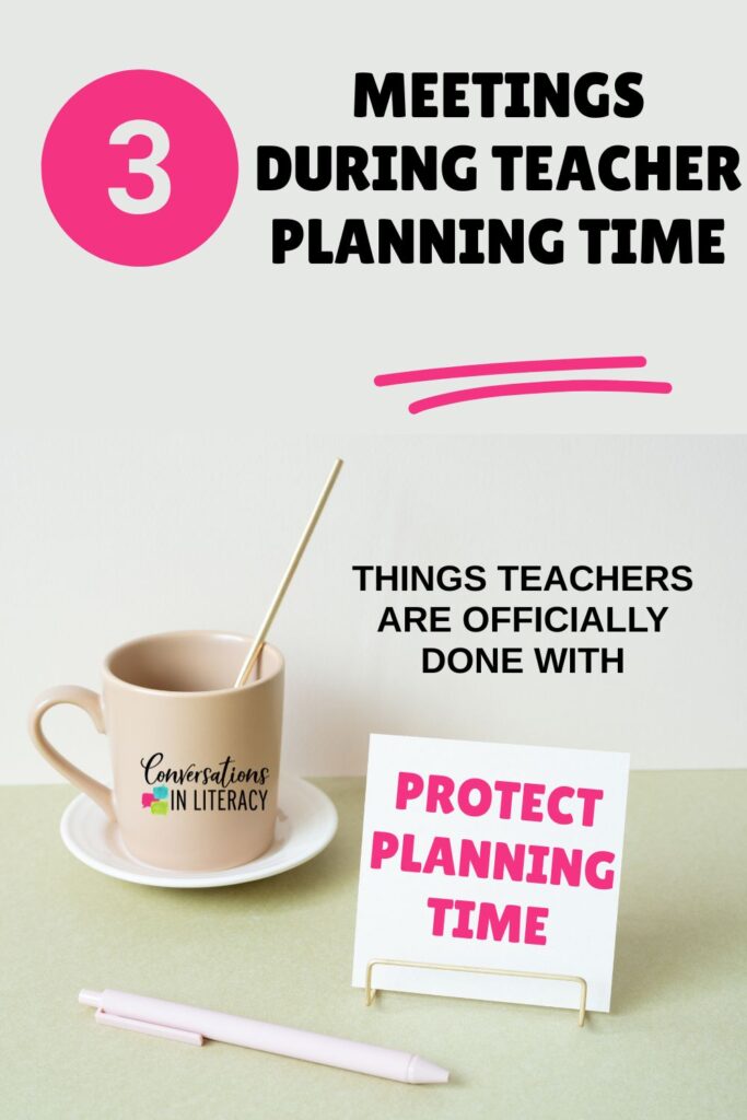 Coffee cup, pen and note card for Educational Trends Teachers Are Done With by Conversations in Literacy
